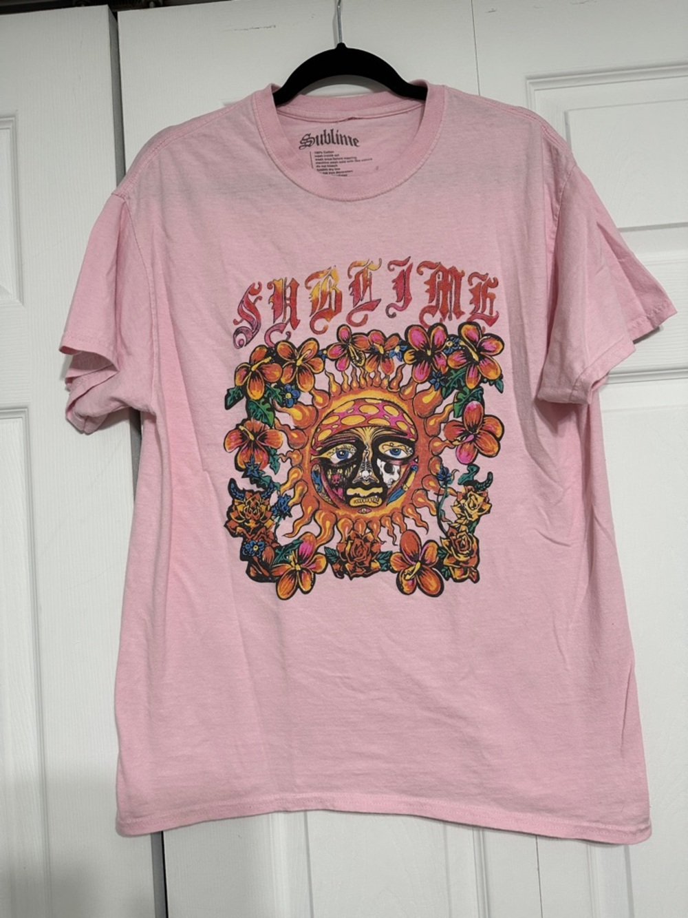 Sublime Pink Graphic Band Tee 100% Cotton